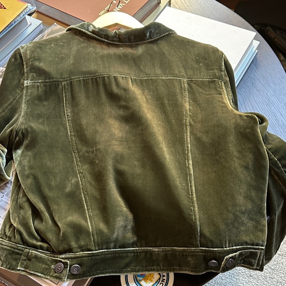 Sundance Green Velvet Jean Jacket - Picture 3 of 6